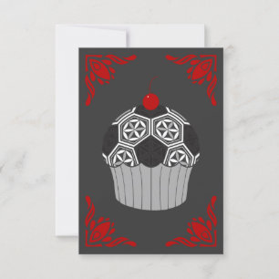 Carte cupcake de football sacré
