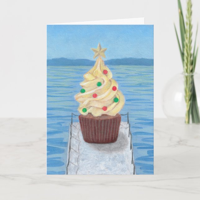 Carte Cupcake de Noël #4 (Devant)