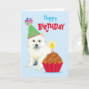 Carte Cupcake Eskie d'anniversaire