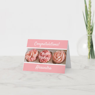 Carte Cupcake Joyeux anniversaire
