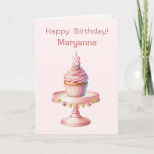Carte Cupcake personnalisée 8e anniversaire