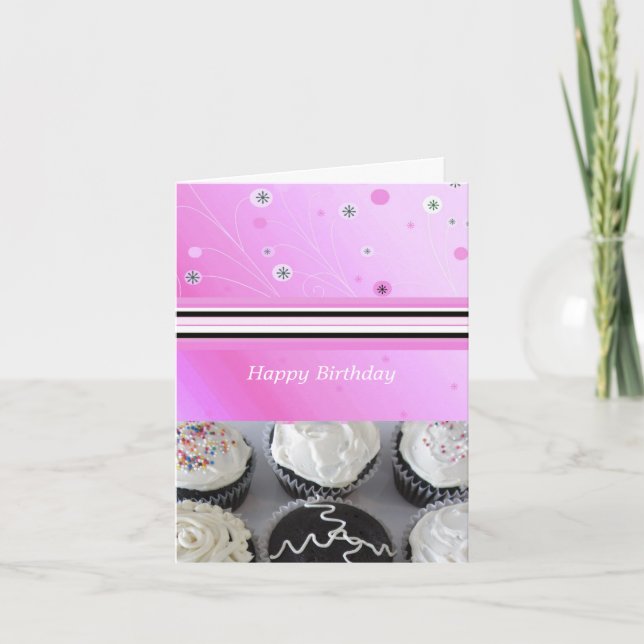 Carte Cupcakes d'anniversaire (Devant)