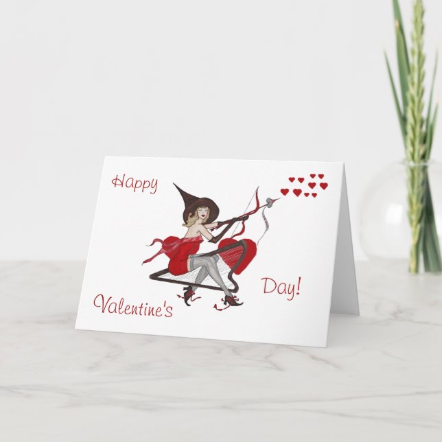 Carte Cupidon des Coeurs de Valentine (Devant)