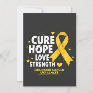 Carte Cure Hope Love Strenght Chilhood Cancer Awareness