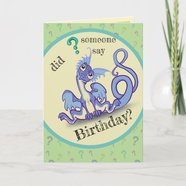 Carte Curieux lil Dragon Anniversaire (Devant)