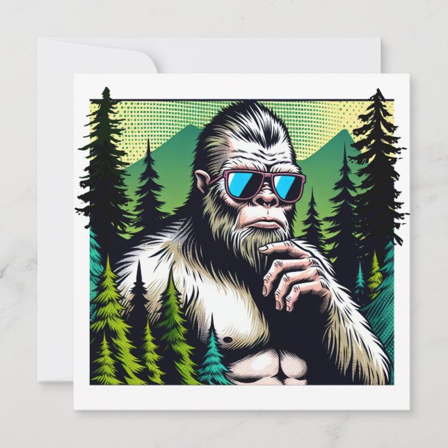 Carte Curieux pied de lit avec lunettes de soleil se cac (Devant)