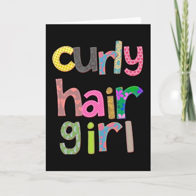 Carte Curly Hair Girl (Devant)