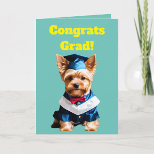 Carte Curte Yorkshire Terrier Graduation