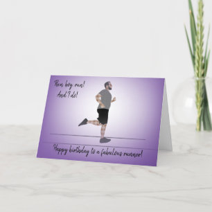 Carte Curvy Boy Runner Anniversaire