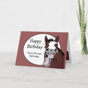 Carte Custom Age 30e anniversaire Humour avec un dessin