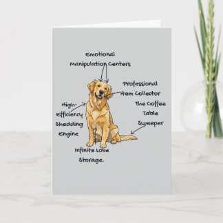 Carte Custom Anatomy of a Golden Retriever