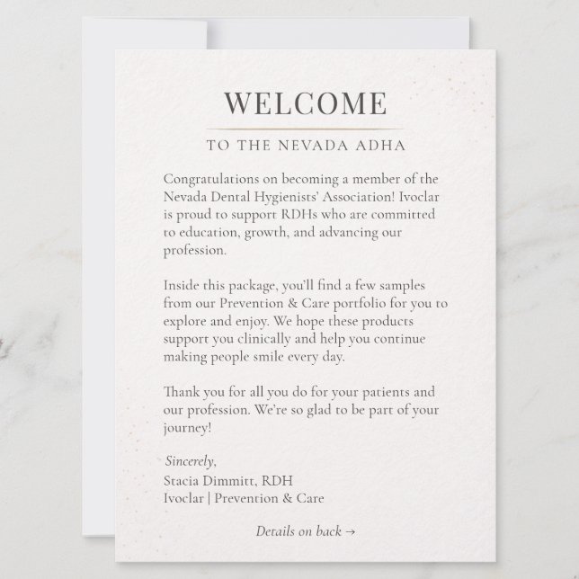 Carte Custom Card For Ivoclar (Devant)