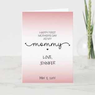 Carte Custom First Mother's Day New Mommy Keepsaké Cadea