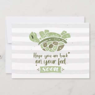 Carte Custom Get Well Bientôt Hope You're Back On Feet