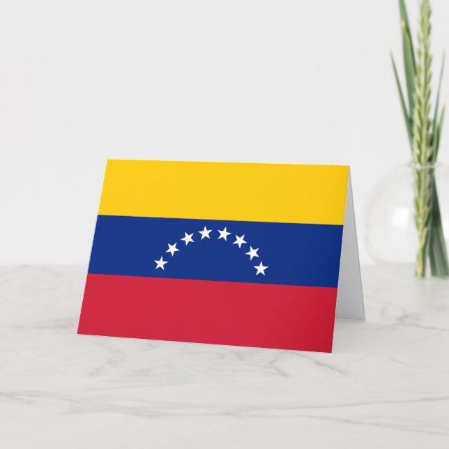 Carte Custom greeting card with flag of Venezuela (Devant)