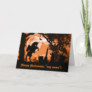 Carte Custom Halloween Horseman Horseman Fun Ajouter Nom
