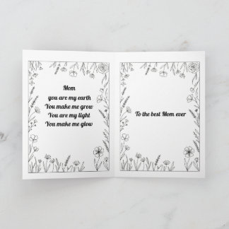 Carte Custom Heartfelt Mother's Day Poem Card