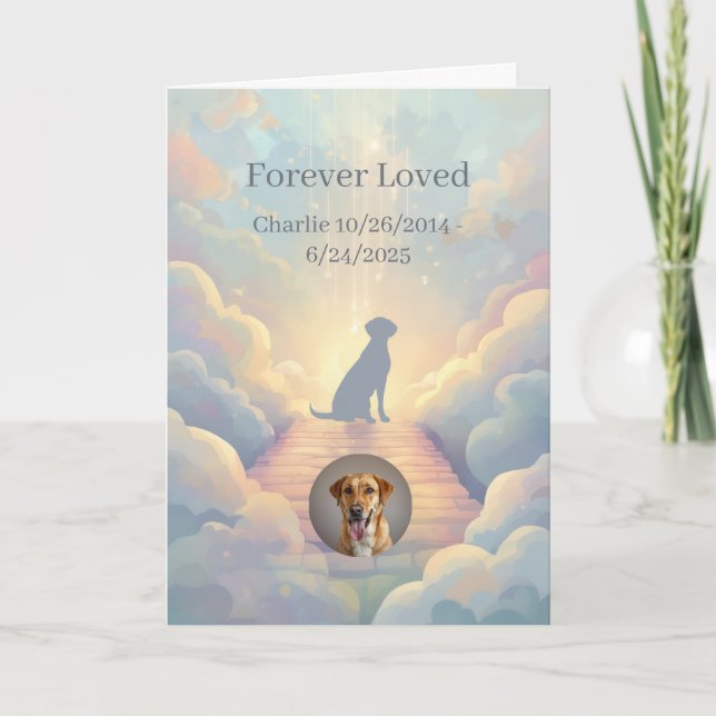 Carte Custom Labrador Retriever Rainbow Bridge Sympathy (Devant)
