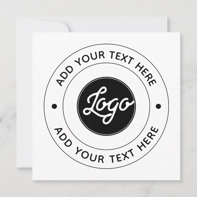 Carte 📝 Custom Logo & Text Personalized Business Event (Devant)