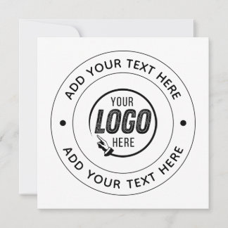 Carte 📝 Custom Logo & Text Personalized Business Event