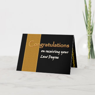 Carte CUSTOM NAME Congratulations Law