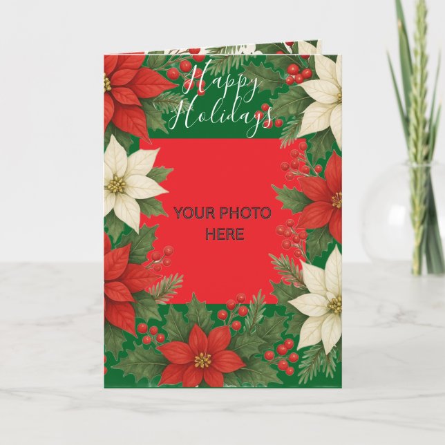 Carte Custom Photo Elegant Timeless Christmas  (Devant)