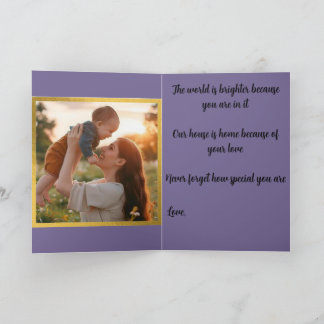 Carte Custom Photo Mothers Day