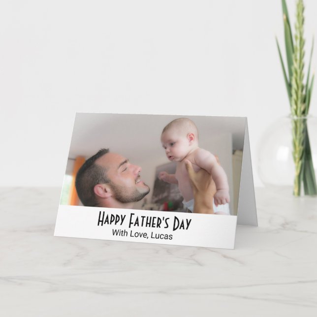 Carte Custom Photo Personalized Father's Day Card (Devant)