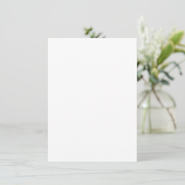 Carte Custom white simple Design Add Photo or Text (Debout devant)