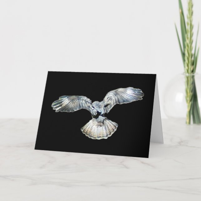 Carte Customisable Buzzard Fanned Wings Greeting Card  (Devant)