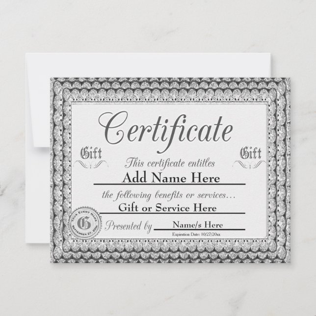 Carte Customise-Le ! Certificat cadeau (Devant)