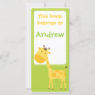 Carte Customisé*Livre Signet de la Giraffe