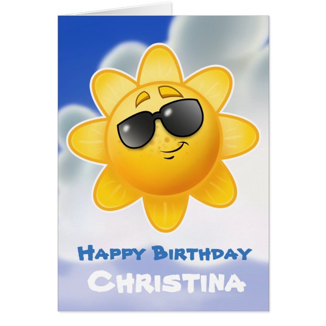 carte customisée de bande dessinée d'anniversaire (Devant)