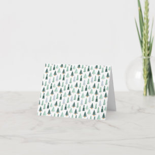 Carte Customizable Christmas Tree Pattern Festive Card