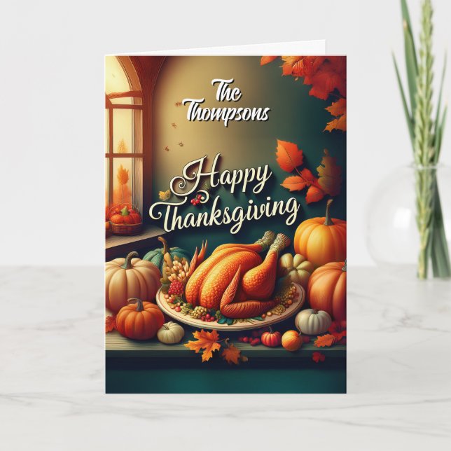 Carte Customizable Thanksgiving  (Devant)