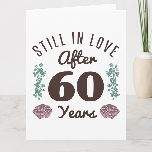 Carte Cute 60e Anniversaire (Devant)