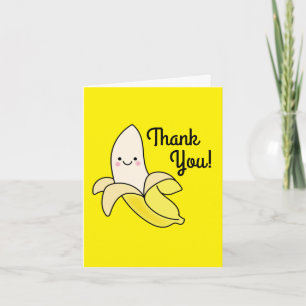 Carte Cute Anniversaire de enfant banane Kawaii