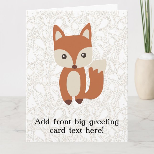 Carte Cute Baby Fox (Devant)