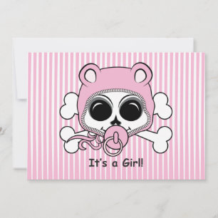 Carte Cute Baby Girl Skull