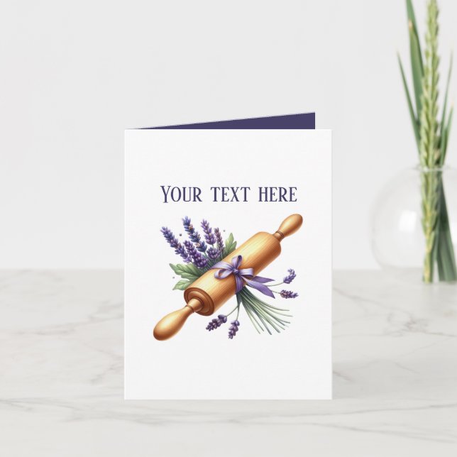 Carte Cute bakery rolling pin customizable (Devant)