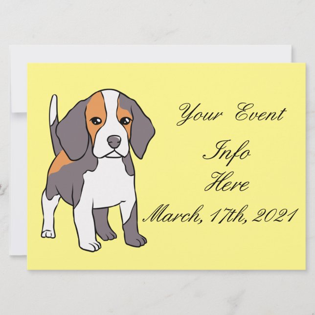 Carte Cute Beagle (Devant)