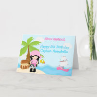 Cute Black Cheveux Pirate Girl Anniversaire Fête