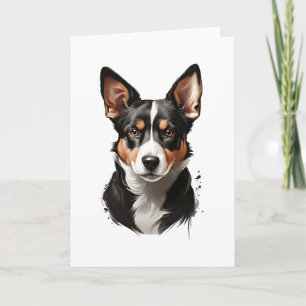 Carte Cute Brown blanc noir Chien Chien Chien Chien Chie