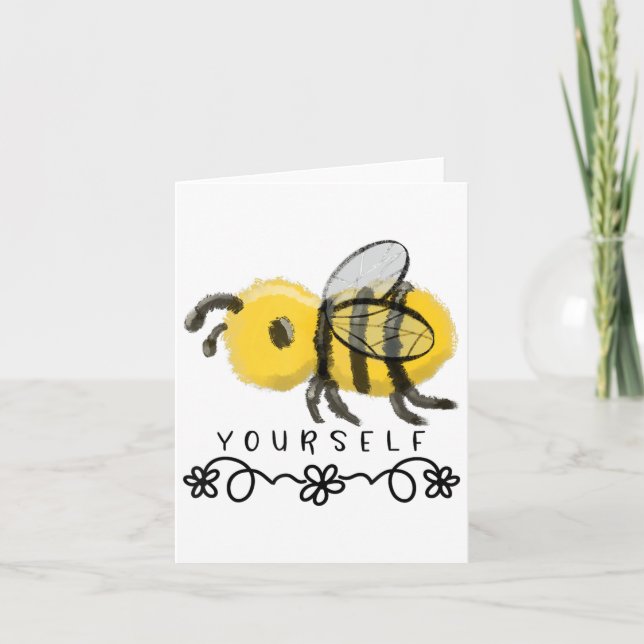 Carte Cute Bumblebee Bee Yourself  (Devant)