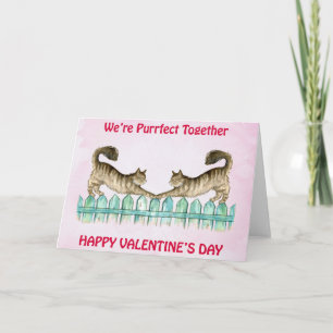 Carte Cute Cat Funny Pun Valentines Jour