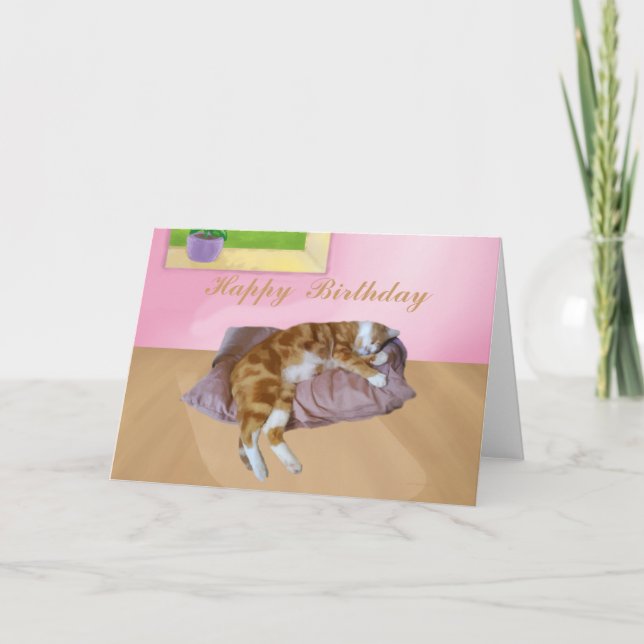 Carte Cute Cat Napping (Devant)