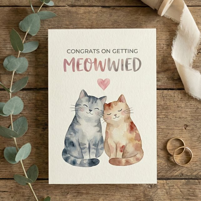 Carte Cute cats wedding card engagement (Créateur téléchargé)