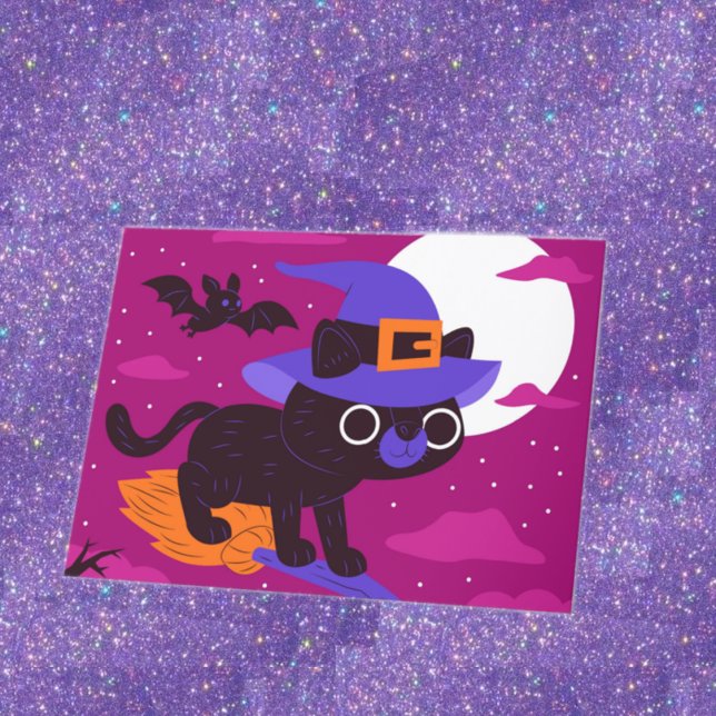 Carte Cute chat noir Halloween (Créateur téléchargé)
