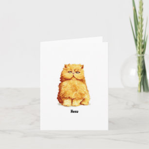 Carte Cute chat Perse Orange