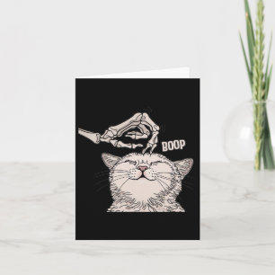 Carte Cute Chat Squelette Halloween Femme Animaux de com